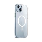 Vendas iPhone 15 Plus Uyumlu Victor Serisi Magsafe Şarj Özellikli Renkli Kamera Çerçeveli Şeffaf Silikon Kılıf