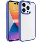 Vendas iPhone 15 Pro Krom Serisi Metal Buton Tasarımlı Renkli Kenarlı Tarz Cep Telefonu Kılıfı