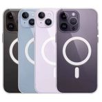 Vendas iPhone 15 Pro Max Embos Serisi Magsafe Şarj Özellikli Şeffaf Sert PC Cep Telefonu Kılıfı