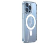 Vendas iPhone 15 Pro Max Embos Serisi Magsafe Şarj Özellikli Şeffaf Sert Silikon Cep Telefonu Kılıfı