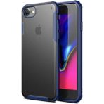 Vendas iPhone Se 2022 Venga Serisi Arkası Mat Renkli Kenar Çift Kontrast Silikon Kılıf - Lacivert