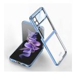 Vendas Samsung Galaxy Z Flip 4 Uyumlu Metalize Kenar Görünümlü Lensli Sert PC Kılıf