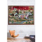 Vendini Vintage Serisi Saraydan Prenses Kaçırma Duvar Halısı Duvar Örtüsü Wall Tapestry