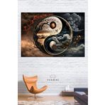 Vendini Ying Yang Muhteşem Tasarım Duvar Örtüsü Duvar Halısı Wall Tapestry