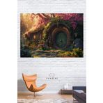 Vendini Yüzüklerin Efendisi Hobbit Evi Duvar Örtüsü Duvar Halısı Wall Tapestry