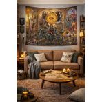 Vendini Yüzüklerin Efendisi Iki Kule Duvar Örtüsü Duvar Halısı Wall Tapestry