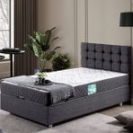 Venedik Baza Başlık Letto Yatak Seti, Antrasit, 100X200