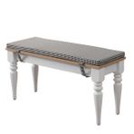Venedik Bench, Meşe Üst, Siyah Kaz Ayağı, 85 Cm