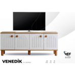 Venedik Mdf Tv Ünitesi - Beyaz Ceviz