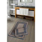 Venedik Şönil Dokuma Eskitme Banyo 2'li Klozet Takımı, Gold, 50 x 60
