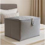 Venita Home 1 Adet Fermuarlı Kutu Hurç – Dolap Içi Çamaşır Oyuncak Düzenleyici Katlanır Saklama KUTUSU-35X35X25 cm - RENK - Gri