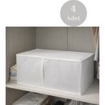 Venita Home 2 Adet Fermuarlı Kutu Hurç – Dolap Içi Çamaşır Oyuncak Düzenleyici Katlanır Saklama KUTUSU-35X35X25 cm - RENK - Gri