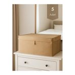 Venita Home 5 Adet Kapaklı Çok Amaçlı Hurç Kutu Mega 60x40x30