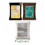VENİV 3V Bitki Ekim Seti- 2L Perlit-2L Torf Toprak + 1 Kg Köklendirici Leonardit- İnce Öğütülmüş