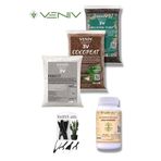 VENİV Organik Bitki Bakım Seti Dikim Seti Hediye-Torf-Cocopeat-Perlit (3X2L) Konsantre Besin 60Gr