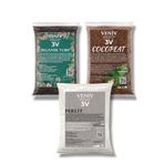VENİV Organik Toprak Seti - Torf 2L - Cocopeat 2L - Leonardit 2 Kg
