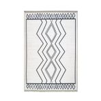 Venlo Beyaz Geometrik Modern Geometrik Etnik Desenli Boho Makinada Yıkanabilir Hafif Hav Toz Vermez Leke Tutmaz Kaymaz Taban Dijital Makine Baskı Halı Oturma Odası Salon Yolluk Koridor Mutfak Halısı