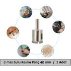 Venoa Cam Mermer Granit Fayans Delici Panç Seti Sulu Kesim 40 Mm