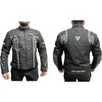 Venom Air Racing Siyah - Gri 4 Mevsim Motosiklet Montu - 4XL - Gri - Siyah