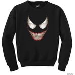 Venom Bad Face Siyah Sweatshirt - L