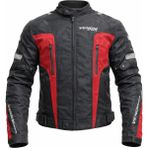 Venom Ceket Air Racing Siyah Kırmızı Motorcu Montu (Kalıplar Dardır Bir Beden Büyük Seçin) - 4XL - Siyah - Kırmızı