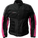 Venom Motosiklet Kadın Mont 4 Mevsim Dynamic Siyah-Pembe Motorcu Montu - XL