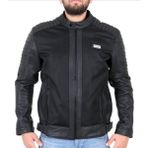Venom Motosiklet Montu Deri Siyah Blade Fileli Motorcu Ceketi - XL