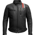 Venom Motosiklet Montu Mustang Siyah Kırmızı Çizgili Deri 4 Mevsim %100 Leader Motorcu Mont - XL