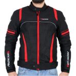Venom Motosiklet Spin Yazlık Mont Siyah-Kırmızı Motorcu Montu - 2XL - Siyah - Kırmızı