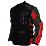 Venom Su ve Rüzgar Geçirmez CE Korumalı 600D Kumaş Siyah Kırmızı Touring Motosiklet Ceketi – Dayanıklı ve Konforlu