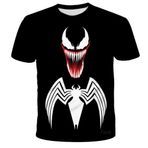 Venom tişört, üniseks, 3D baskı, yaz, yuvarlak yaka, erkek, spor, boş zaman, kısa kollu, fitness, dış mekan tişörtü, 15, L