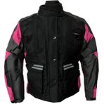 Venom Tourex Gri Siyah Pembe Su Geçirmez Kadın Motosiklet Montu - Siyah - Pembe