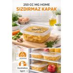 VENON ⭐ 10 Adet 250 Cc Sızdırmaz Kap Şeffaf Buzdolabı Saklama Kabı Et Suyu Düzen Meze Yemek Tabağı
