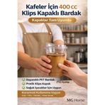 VENON 100 Adet 🍋 400 Cc 📢 KLİPS KAPAKLI BARDAK 🍹Plastik Bardak Limonata Soğuk Kahve Pet Milkshake🍋
