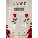 VENON 2 Adet ❤️BEYAZ Elips Çiçeklik Dekoratif Metal Duvar Dekorasyonu Çiçeklik 20 x 40 Salon Dekorasyon