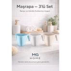 VENON 3 Adet 💎Premium Plastik Maşrapa 1200 ML 💧 Geçmeli Maşrapa 💧Tuvalet Maşrapası Saplı Maşrapa 💧
