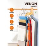 VENON 5 Katlı Pantolon Askısı Eşarp Şal Elbise Giysi Fular Kravat Askılık Havlu Dolap Düzenleyici