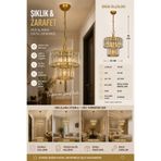 VENON Bert Tekli Eskitme Kt Avize Kristal Taşlı Sarkıt Avize Sarkıt Tekli Mutfak Salon Antre Avizesi