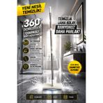 VENON ✨Bir Taraf İle Köpürt Bir Taraf İle Çek✨ 360 ° Döner Başlıklı 2’si 1 Arada Çekçekli Yer Fırçası Sert Kıllı Fırça Dar Alan Temizlik Köpürtme Fırçası Halı Yıkama Fırçası Banyo Balkon Fayans Zemin