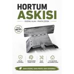 VENON GÜMÜŞ Duvar Tipi Metal Hortum Askısı Siyah Metal Hortum Askılığı - Bahçe Hortumu Tutucu Kanca