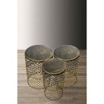 VENON Güven Avize Metal Modern Sehpa 3lü Takım Siyah Sarı Patine250x480)(300X480)(350X480)0053462
