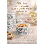 VENON KAŞIK DAHİL❤️ 100 Takım 👩🏻🍳 14 Oz Karton Kağıt Aşure Çorba Tatlı Yemek Kasesi Kullan At Kapaklı