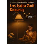 VENON Lambader Çise Metal Gövde Krem Sarı Patine Abajur ⭐️ Krem Kumaş Şapka Sarı Püsküllü Salon Köşe Lamba