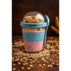 VENON RENK STOK DURUMUNA GÖRE SEVK ⚠️ Açık Mavi 🌸Yoğurt Müsli Kabı 600 Ml 🌸Kapaklı Ve Kaşıklı Yoğurt Kabı Beslenme Kutusu