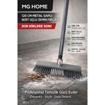 VENON Set Takım ❤️ Metal Kalın Saplı ❤️ Sert Uçlu Banyo Temizlik Halı Yıkama Balkon Temizleme Fırçası