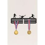 VENON SİYAH METAL Madalya Askılığı Hediyelik Tasarımlı Metal Madalya Askısı 13x30 cm Ödül Düzen
