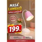 VENON Süper Çocuk Odası Kız çocuk Sezin Masa Lambası Beyaz (YILDIZLI PRENSES) Avize Gece Lambası