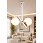 VENON VENA 2.Lİ ✨BEYAZ ESKİTME DETAY ✨ BEYAZ GLOP CAMLI ✨ Modern Avize Oturma Odası Antre || TEK ÜRÜN 3 GÖRÜNÜM || Camlı Avize Avize Modelleri Lamba Salon Avizesi E-27 Duylu ✨ 1 Avize 3 Farklı Kullanım✨