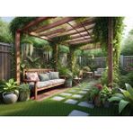 Venspor Doğal Ahşap Bahçe Temalı Arka Plan, 200X150CM Stüdyo Fonu