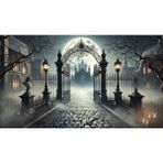 Venspor Gizemli Gotik Şato Geçişi ile Korku Temalı Stüdyo Arkaplanı - Profesyonel Fotoğrafçılık Fonu 200X150CM Arka Plan - 200 x 150